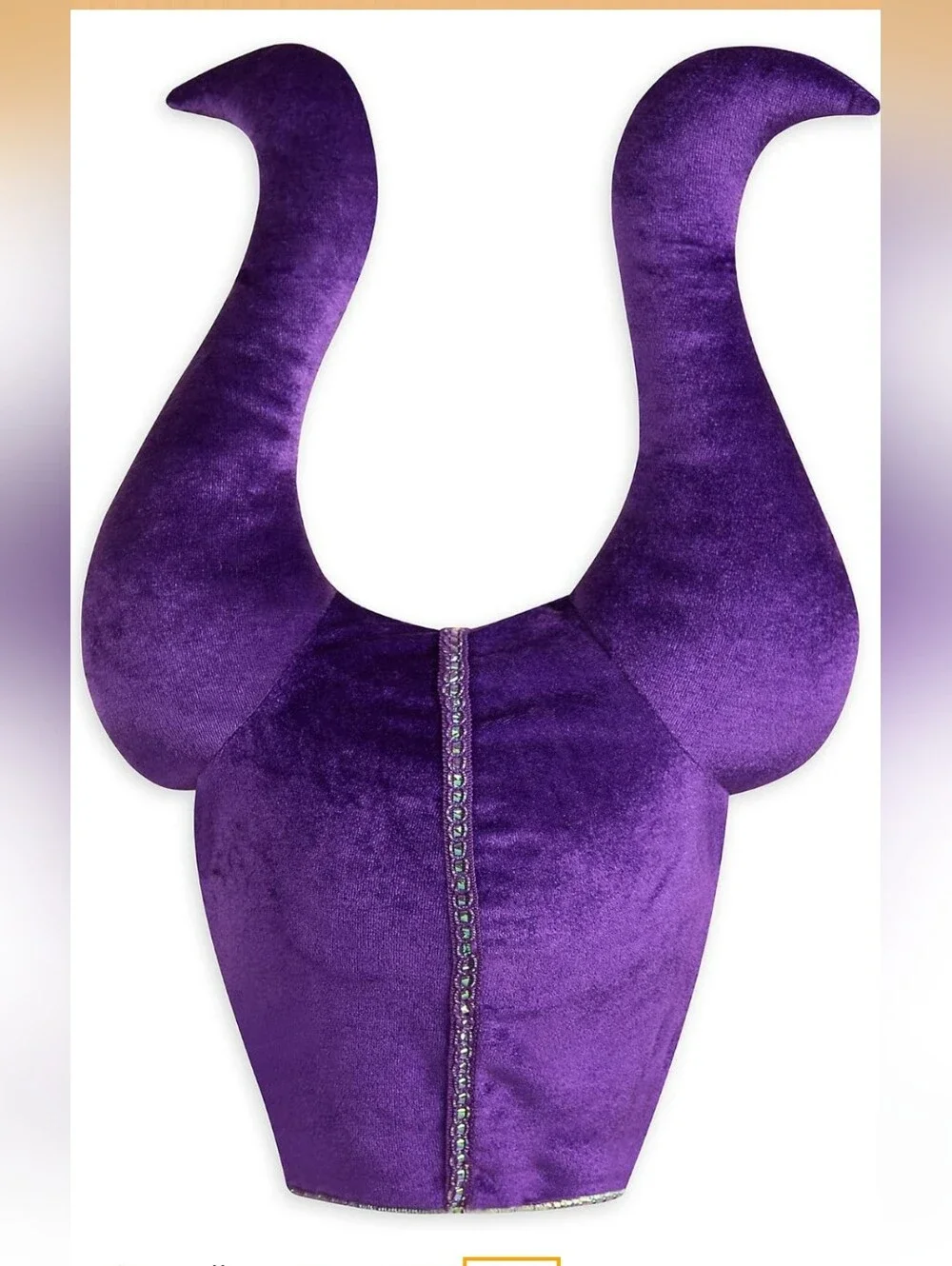Disney Store Girls Maleficent Purple Velvet Horns Headpiece Size 5/6 Halloween